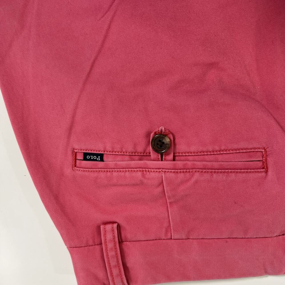 Polo Ralph Lauren Pants Suffield Mens 32x30 Red Coral Classic Fit Stretch Chino - Picture 5 of 16